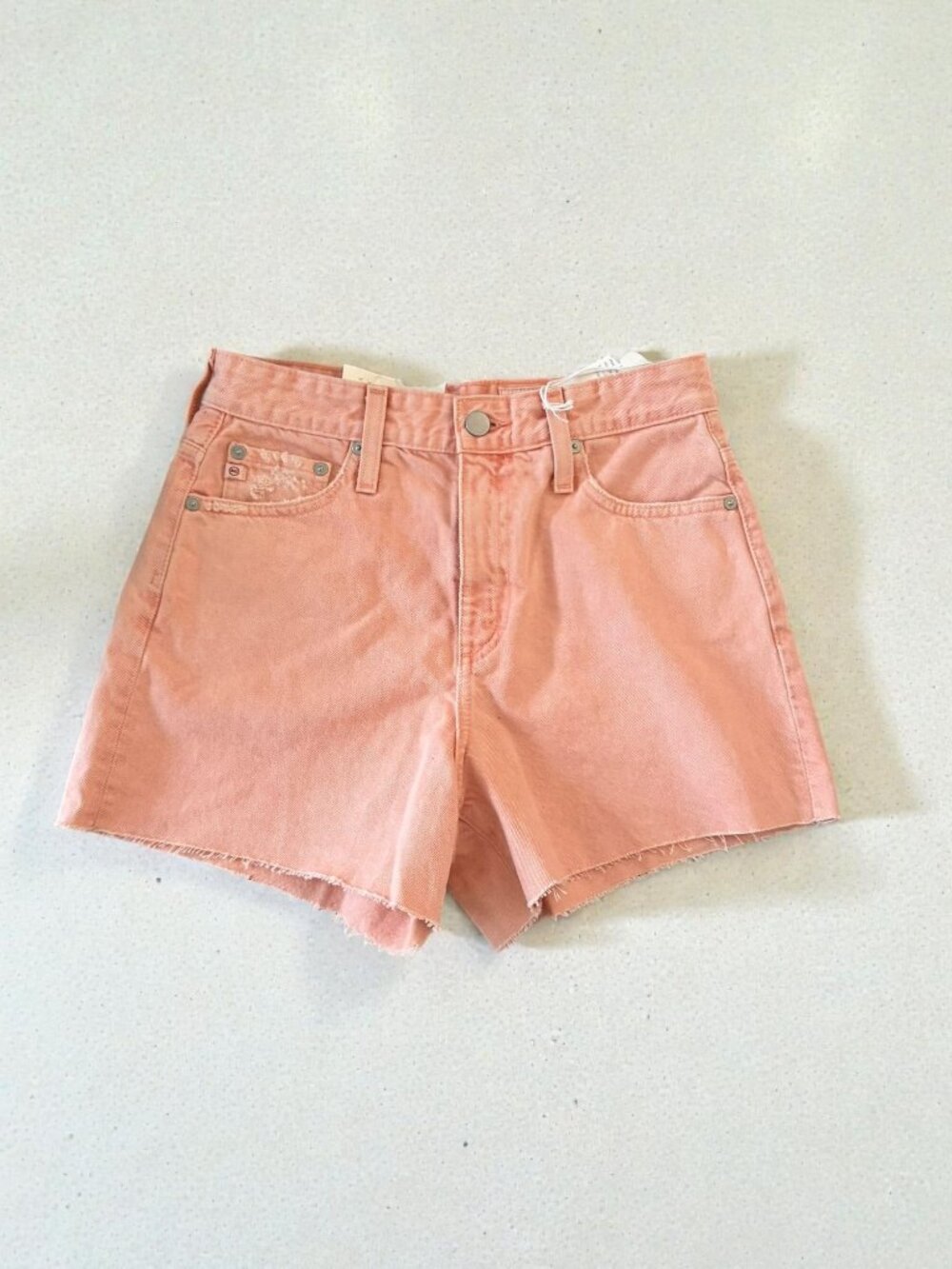 ADRIANO. GOLDSCHMIED Peach Alexxis Denim Shorts Size 26 NEW NWT